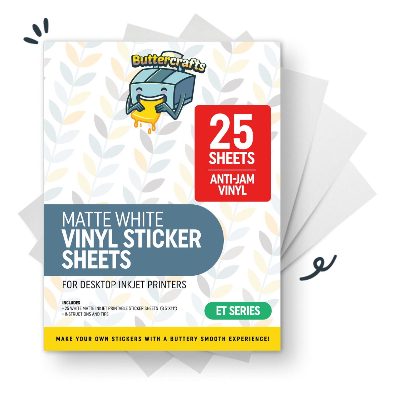 Thick Sticker Paper Vinyl Sticker Paper Premium Printable Waterproof Vinyl Sticker Paper