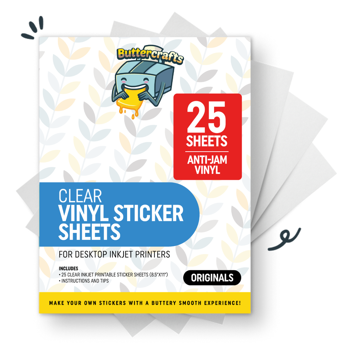 Printable Vinyl for Inkjet Printer (Clear)